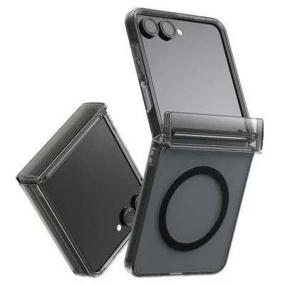 Araree Duple 360 Magsafe Case With Hinge Protection For Samsung Galaxy Z Flip 7 - Clear Black